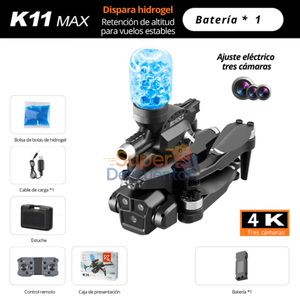 Drone K11 Max 4K con Tres Cámaras HD en Cuatro Direcciones y Estabilizador Inteligente