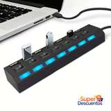Adaptador HUB USB 7 puertos